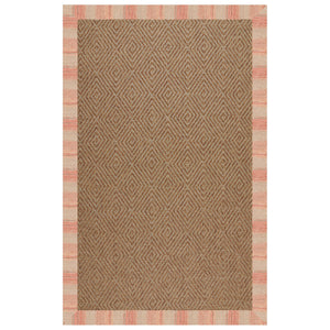 Capel Rugs Islamorada-diamond Canvas Rug - Relaxing Sisal Look, Pet-friendly, Perfect For Any Space! Sicily Vino 100% Olefin Base W,Border 2088rs07091000569