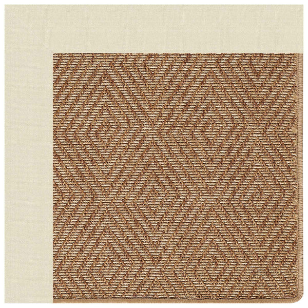 Capel Rugs Islamorada-diamond Canvas Rug - Relaxing Sisal Look, Pet-friendly, Perfect For Any Space! Canvas Sand 100% Olefin Base W,Border 2088gs0709712