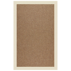 Capel Rugs Islamorada-diamond Canvas Rug - Relaxing Sisal Look, Pet-friendly, Perfect For Any Space! Canvas Sand 100% Olefin Base W,Border 2088rs07090709712
