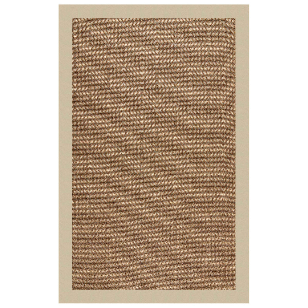 Capel Rugs Islamorada-diamond Canvas Rug - Relaxing Sisal Look, Pet-friendly, Perfect For Any Space! Canvas Antique Beige 100% Olefin Base W,Border 2088rs03000500717