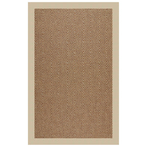 Capel Rugs Islamorada-diamond Canvas Rug - Relaxing Sisal Look, Pet-friendly, Perfect For Any Space! Canvas Antique Beige 100% Olefin Base W,Border 2088rs03000500717
