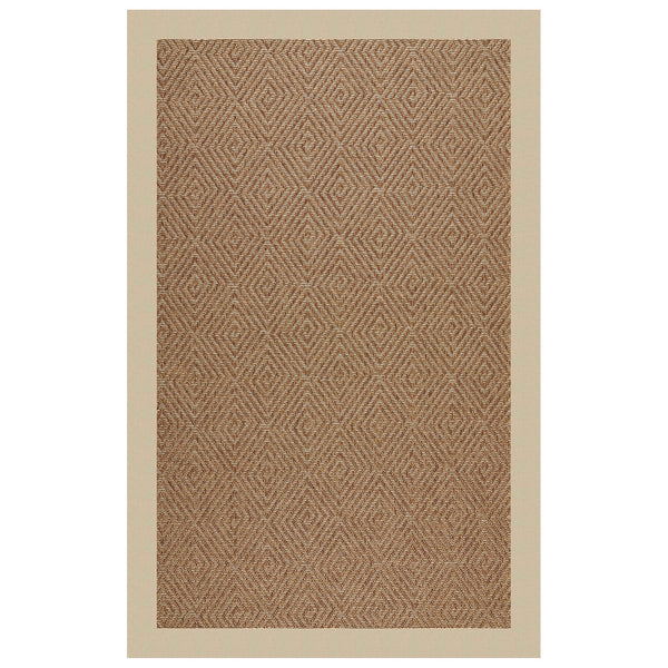 Capel Rugs Islamorada-diamond Canvas Rug - Relaxing Sisal Look, Pet-friendly, Perfect For Any Space! Canvas Antique Beige 100% Olefin Base W,Border 2088ns02060800717