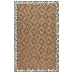 Capel Rugs Islamorada-diamond Canvas Rug - Relaxing Sisal Look, Pet-friendly, Perfect For Any Space! Geo Bronze 100% Olefin Base W,Border 2088rs07090709726