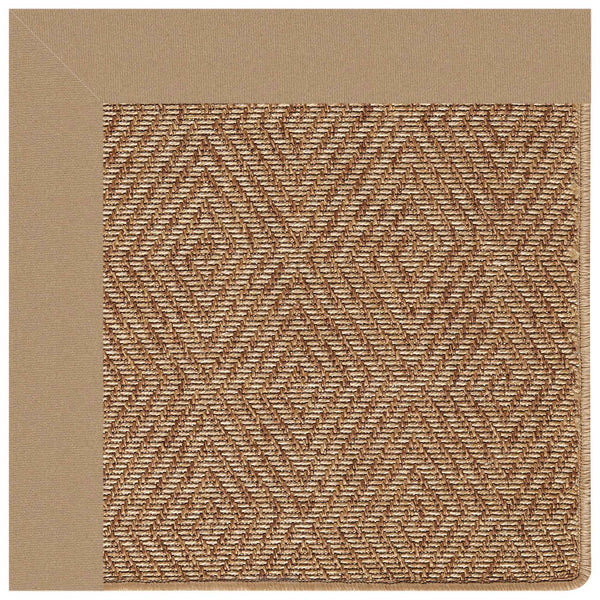 Capel Rugs Islamorada-diamond Canvas Rug - Relaxing Sisal Look, Pet-friendly, Perfect For Any Space! Canvas Camel 100% Olefin Base W,Border 2088gs0709727
