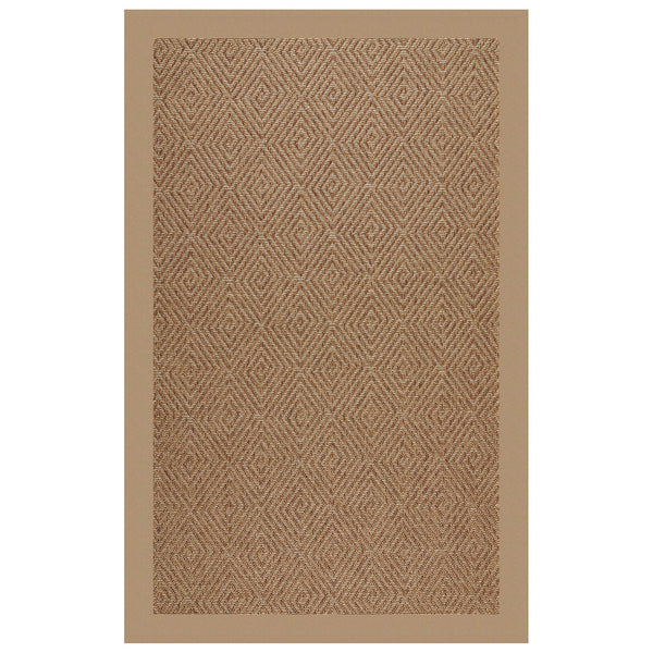 Capel Rugs Islamorada-diamond Canvas Rug - Relaxing Sisal Look, Pet-friendly, Perfect For Any Space! Canvas Camel 100% Olefin Base W,Border 2088rs07091000727