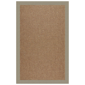 Capel Rugs Islamorada-diamond Canvas Rug - Relaxing Sisal Look, Pet-friendly, Perfect For Any Space! Canvas Taupe 100% Olefin Base W,Border 2088rs04000600737