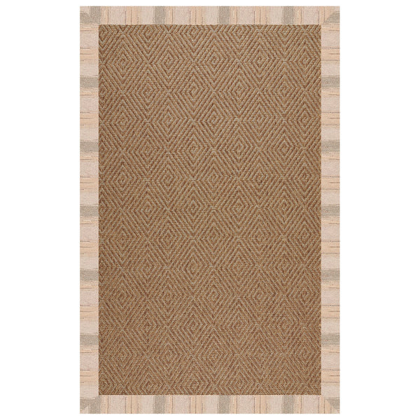 Capel Rugs Islamorada-diamond Canvas Rug - Relaxing Sisal Look, Pet-friendly, Perfect For Any Space! Sicily Sparrow 100% Olefin Base W,Border 2088rs07090709738