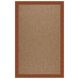 Capel Rugs Islamorada-diamond Canvas Rug - Relaxing Sisal Look, Pet-friendly, Perfect For Any Space! Classic Saddle 100% Olefin Base W,Border 2088rs07091000742