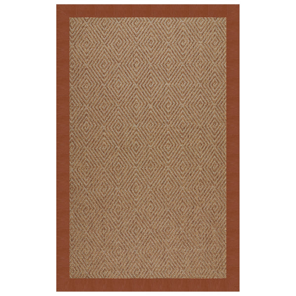 Capel Rugs Islamorada-diamond Canvas Rug - Relaxing Sisal Look, Pet-friendly, Perfect For Any Space! Classic Saddle 100% Olefin Base W,Border 2088rs07091000742