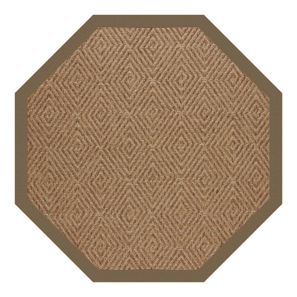 Capel Rugs Islamorada-diamond Canvas Rug - Relaxing Sisal Look, Pet-friendly, Perfect For Any Space! Canvas Cocoa 100% Olefin Base W,Border 2088gs0800747