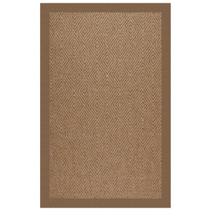 Capel Rugs Islamorada-diamond Canvas Rug - Relaxing Sisal Look, Pet-friendly, Perfect For Any Space! Canvas Cocoa 100% Olefin Base W,Border 2088rs08000800747