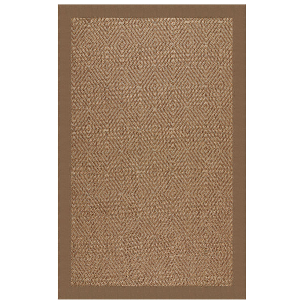 Capel Rugs Islamorada-diamond Canvas Rug - Relaxing Sisal Look, Pet-friendly, Perfect For Any Space! Canvas Cocoa 100% Olefin Base W,Border 2088rs04000600747