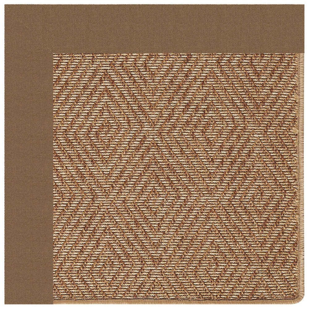Capel Rugs Islamorada-diamond Canvas Rug - Relaxing Sisal Look, Pet-friendly, Perfect For Any Space! Canvas Cocoa 100% Olefin Base W,Border 2088rs04000600747