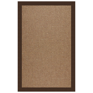 Capel Rugs Islamorada-diamond Canvas Rug - Relaxing Sisal Look, Pet-friendly, Perfect For Any Space! Canvas Bay Brown 100% Olefin Base W,Border 2088rs08001000787