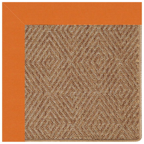 Capel Rugs Islamorada-diamond Canvas Rug - Relaxing Sisal Look, Pet-friendly, Perfect For Any Space! Canvas Tangerine 100% Olefin Base W,Border 2088gs0709815