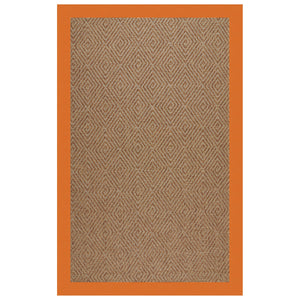 Capel Rugs Islamorada-diamond Canvas Rug - Relaxing Sisal Look, Pet-friendly, Perfect For Any Space! Canvas Tangerine 100% Olefin Base W,Border 2088rs07090709815