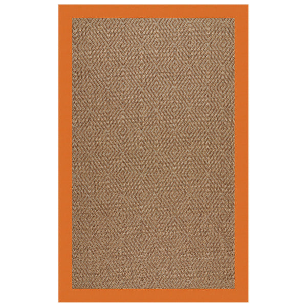 Capel Rugs Islamorada-diamond Canvas Rug - Relaxing Sisal Look, Pet-friendly, Perfect For Any Space! Canvas Tangerine 100% Olefin Base W,Border 2088rs07090709815