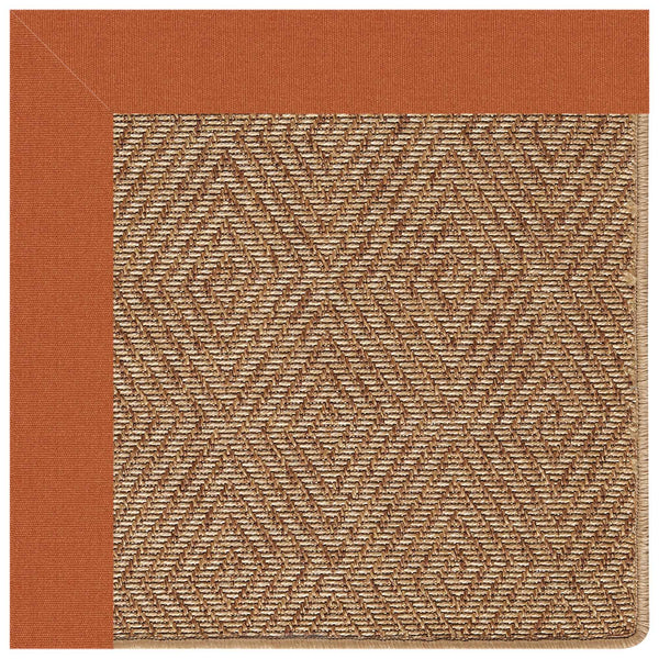 Capel Rugs Islamorada-diamond Canvas Rug - Relaxing Sisal Look, Pet-friendly, Perfect For Any Space! Canvas Rust 100% Olefin Base W,Border 2088gs0709837