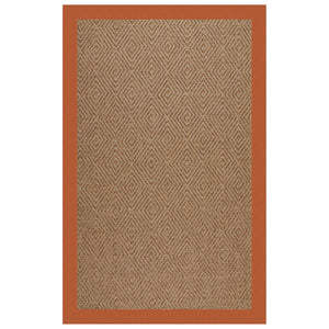 Capel Rugs Islamorada-diamond Canvas Rug - Relaxing Sisal Look, Pet-friendly, Perfect For Any Space! Canvas Rust 100% Olefin Base W,Border 2088rs07091000837