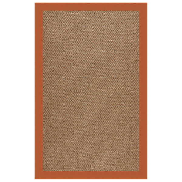 Capel Rugs Islamorada-diamond Canvas Rug - Relaxing Sisal Look, Pet-friendly, Perfect For Any Space! Canvas Rust 100% Olefin Base W,Border 2088rs07091000837