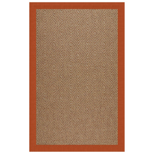 Capel Rugs Islamorada-diamond Canvas Rug - Relaxing Sisal Look, Pet-friendly, Perfect For Any Space! Classic Persimmon 100% Olefin Base W,Border 2088rs07091000846