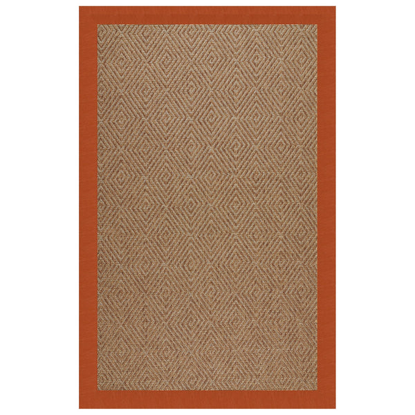 Capel Rugs Islamorada-diamond Canvas Rug - Relaxing Sisal Look, Pet-friendly, Perfect For Any Space! Classic Persimmon 100% Olefin Base W,Border 2088rs07091000846