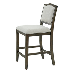 English Elm Counter Height Rubberwood Barstools Set of 2 Upholstered Seats for Kitchen Island Brown N752P377070D