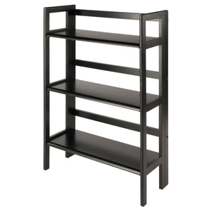 Winsome Wood Terry 3-tier Foldable Shelf - Versatile Storage Solution In Black For Home Office & Laundry Room Black Solid Wood 20896-winsome-wood