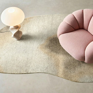 Louis de Poortere Meditation Collection Aquarelle Watercolor Area Rug Artful Organic Accent for Living Rooms Nature 5'7 x 7'9 120022