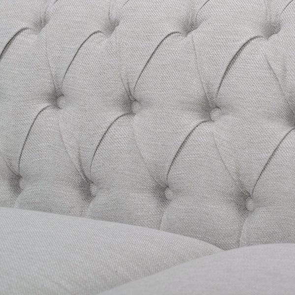 English Elm Christopher Knight Home® - 3 Seater Chesterfield Sofa with Button Tufted Diamond Stitch, Nailhead Accents & Scrolled Arms - Low Profile Grey N771P262584D