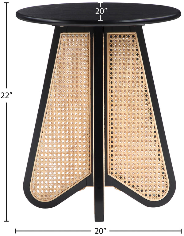 Butterfly End Table 208Black-ET Meridian Furniture