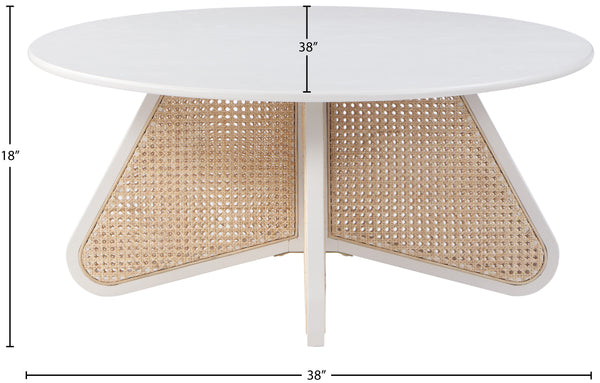 Butterfly Coffee Table 208White-CT Meridian Furniture