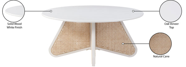 Butterfly Coffee Table 208White-CT Meridian Furniture