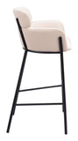 Bremor Barstool Beige 110174 Zuo Modern