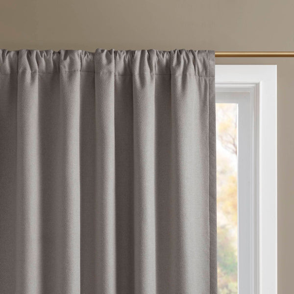 English Elm 2-pk 52x108 Inch Total Blackout Curtain Panels Noise Reducing Bedroom Theater Grey B035P496620
