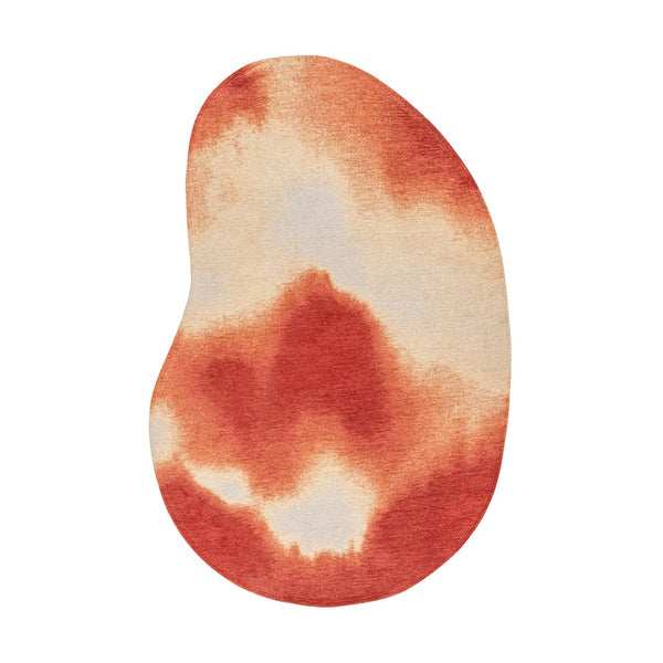 Louis de Poortere Meditation Collection Aquarelle Watercolor Area Rug Artful Organic Accent for Living Rooms Rust 7'9 x 11'2 120025