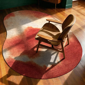 Louis de Poortere Meditation Collection Aquarelle Watercolor Area Rug Artful Organic Accent for Living Rooms Rust 7'9 x 11'2 120025