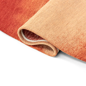 Louis de Poortere Meditation Collection Aquarelle Watercolor Area Rug Artful Organic Accent for Living Rooms Rust 7'9 x 11'2 120025