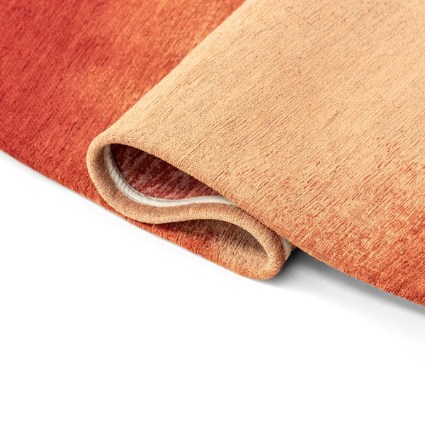 Louis de Poortere Meditation Collection Aquarelle Watercolor Area Rug Artful Organic Accent for Living Rooms Rust 7'9 x 11'2 120025