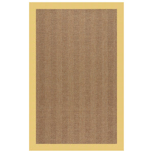 Capel Rugs Islamorada-herringbone Canvas Area Rug – Stylish, Durable, And Easy To Clean For Your Coastal Escape Canvas Canary 100% Olefin Base W,Border 2091rs07090709137
