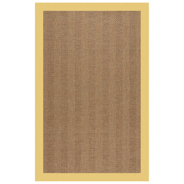 Capel Rugs Islamorada-herringbone Canvas Area Rug – Stylish, Durable, And Easy To Clean For Your Coastal Escape Canvas Canary 100% Olefin Base W,Border 2091rs07090709137