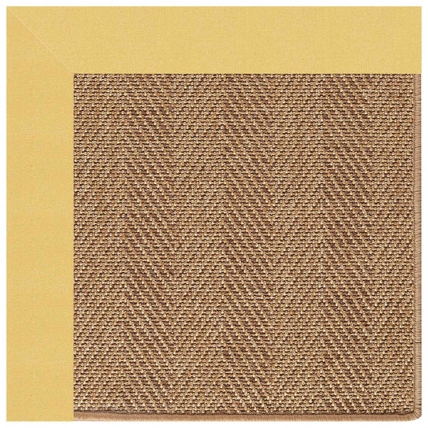Capel Rugs Islamorada-herringbone Canvas Area Rug – Stylish, Durable, And Easy To Clean For Your Coastal Escape Canvas Canary 100% Olefin Base W,Border 2091rs07091000137