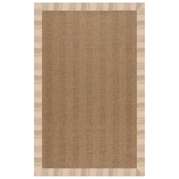 Capel Rugs Islamorada-herringbone Canvas Area Rug – Stylish, Durable, And Easy To Clean For Your Coastal Escape Sicily Olive 100% Olefin Base W,Border 2091rs07091000218
