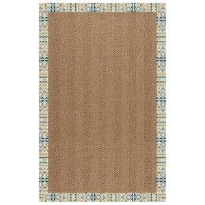Capel Rugs Islamorada-herringbone Canvas Area Rug – Stylish, Durable, And Easy To Clean For Your Coastal Escape Inca Lime 100% Olefin Base W,Border 2091rs07090709219