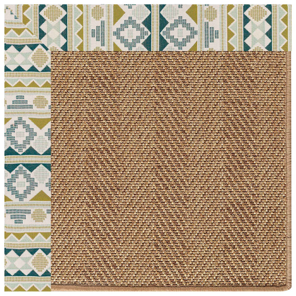 Capel Rugs Islamorada-herringbone Canvas Area Rug – Stylish, Durable, And Easy To Clean For Your Coastal Escape Inca Lime 100% Olefin Base W,Border 2091rs07090709219