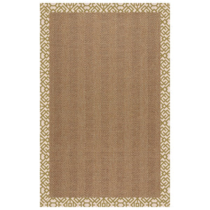 Capel Rugs Islamorada-herringbone Canvas Area Rug – Stylish, Durable, And Easy To Clean For Your Coastal Escape Lattice Pesto 100% Olefin Base W,Border 2091rs07090709276