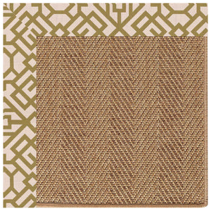 Capel Rugs Islamorada-herringbone Canvas Area Rug – Stylish, Durable, And Easy To Clean For Your Coastal Escape Lattice Pesto 100% Olefin Base W,Border 2091rs07091000276