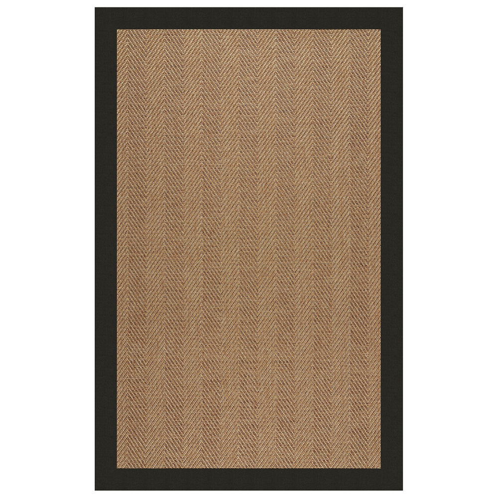 Capel Rugs Islamorada-herringbone Canvas Area Rug – Stylish, Durable, And Easy To Clean For Your Coastal Escape Canvas Black 100% Olefin Base W,Border 2091rs06000600314