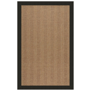Capel Rugs Islamorada-herringbone Canvas Area Rug – Stylish, Durable, And Easy To Clean For Your Coastal Escape Canvas Black 100% Olefin Base W,Border 2091rs07091000314