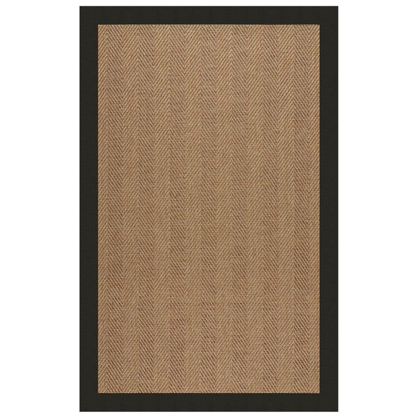 Capel Rugs Islamorada-herringbone Canvas Area Rug – Stylish, Durable, And Easy To Clean For Your Coastal Escape Canvas Black 100% Olefin Base W,Border 2091rs07091000314